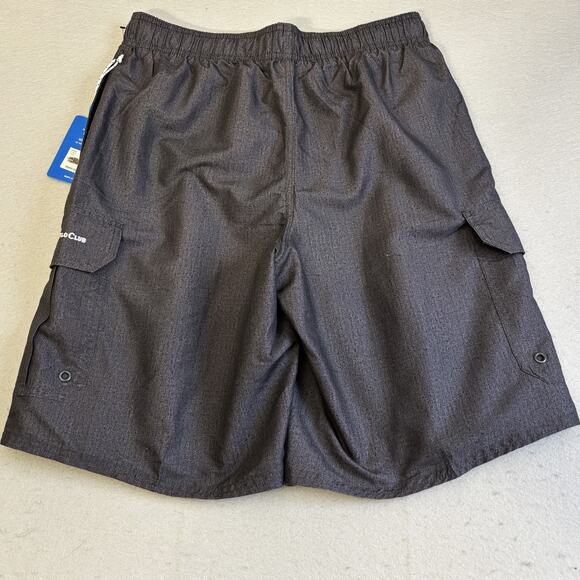 Beverly Hills Polo Club Swim Shorts Mens M Gray Hybrid Mesh Liner Trunks Suit - Picture 8 of 9